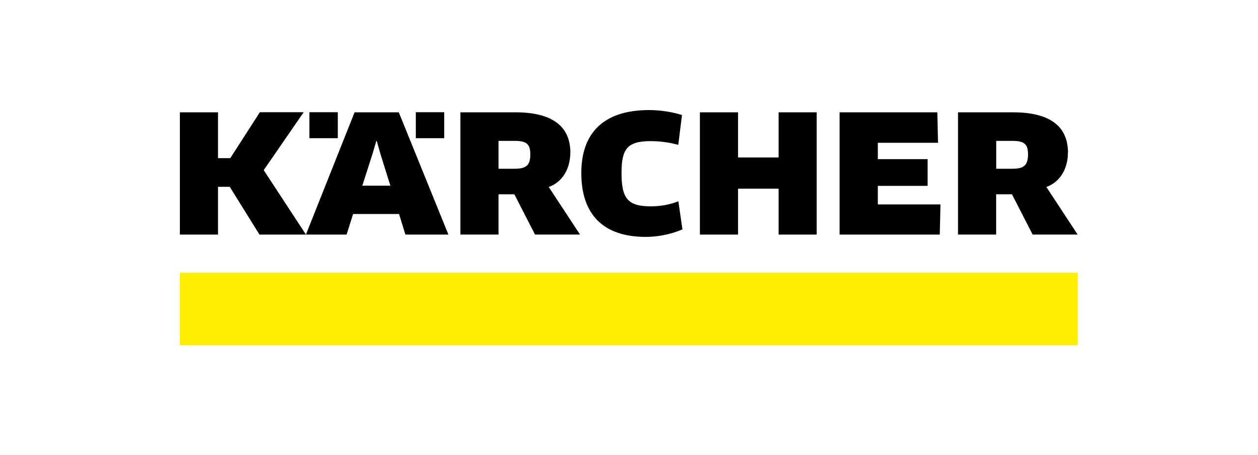Kärcher logo, one of the machine brands Aspel stocks.