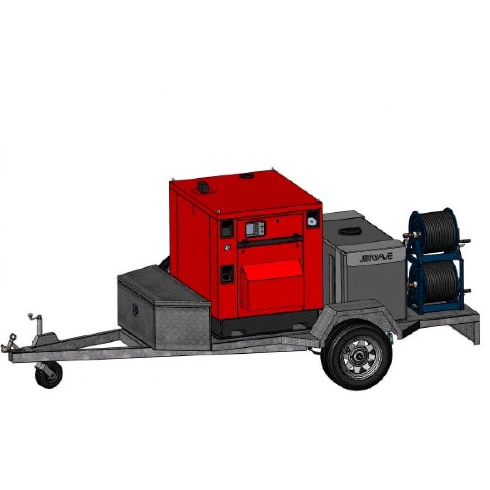 Jetwave Executive Silent Lite Trailer (5000 PSI | 16 L/PM) hot water diesel pressure cleaner
